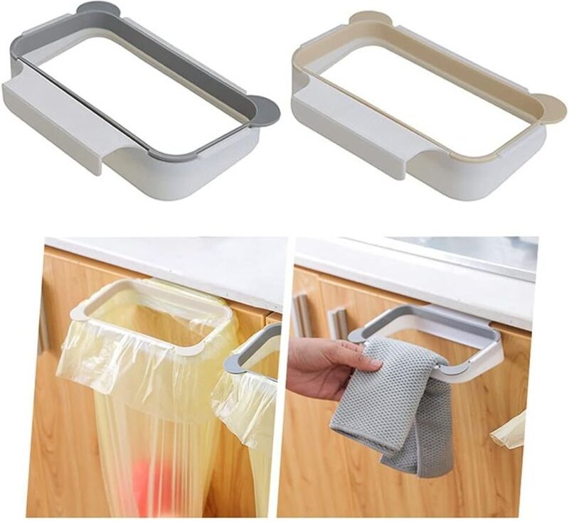 2 Stück Müllsackhalter, Küchen-Müllsackhalter, hängender Müllsackhalter, zum Aufstellen von Müllsäcken in Küche und Bad ...