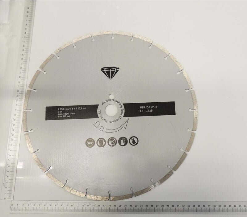 Scheppach - Segmentierte Diamanttrennscheibe 350 x 25,4 mm fur hsm3500