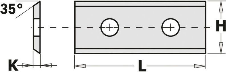 790.500.00 STD WENDEMESSER (2/35°) 50x12x1,5mm HW-K1920