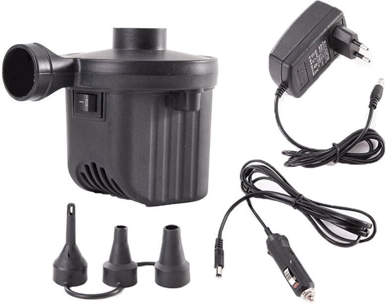 Elektrische Luftpumpe, 2-in-1 aufblasbarer Matratzen-Deflator, Inflator mit 3 Düsen, für aufblasbares Schwimmbad, Bettma...