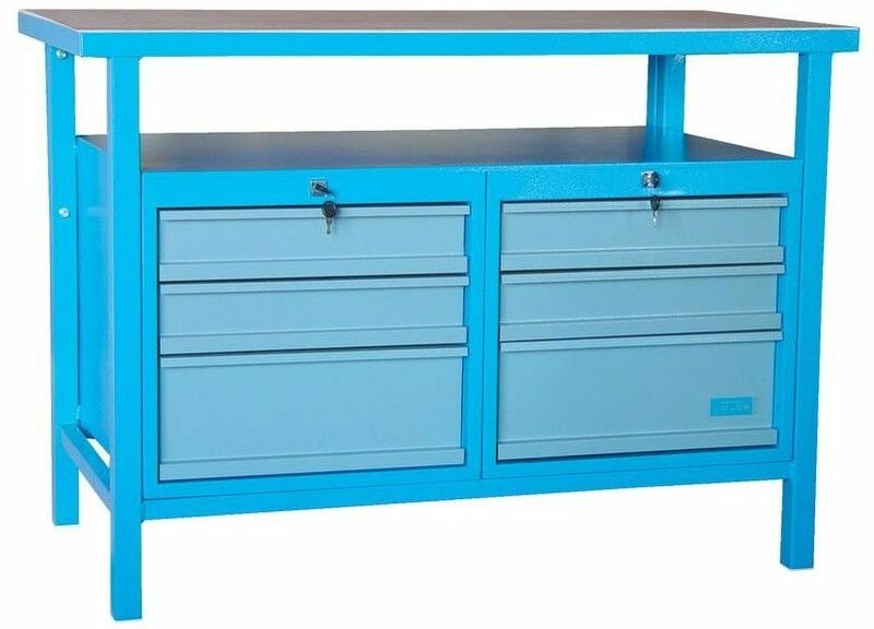 Güde Werkbank Werktisch Arbeitstisch 6 Schubladen P 1200 SS Werkplatz
