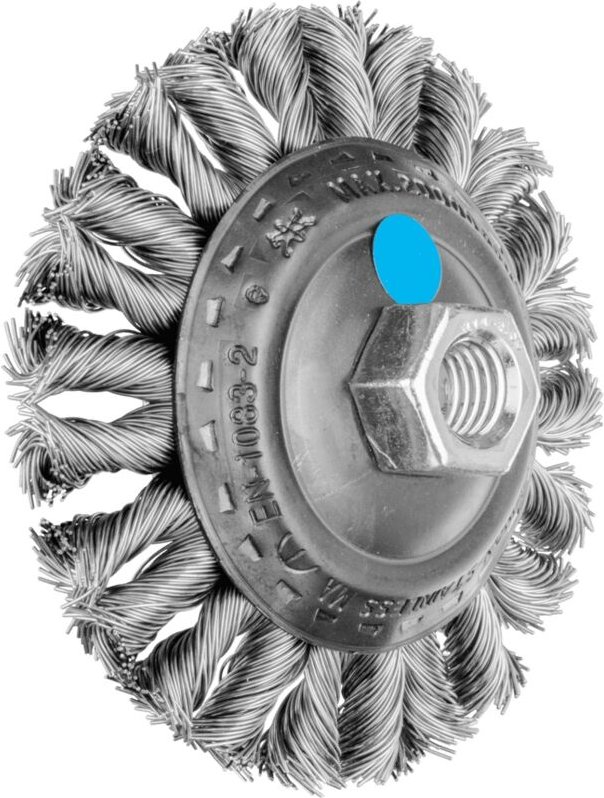 Combitwist Kegelbürste gezopft kbg ø 100x13 mm M14 Edelstahl-Draht-Ø 0,50mm Winkelschleifer (1) - Pferd