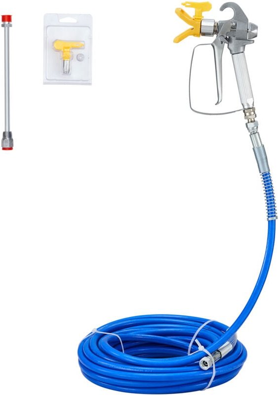 Airless-Farbspritzschlauch-Set, 15,24 m 3600 psi Hochdruck-Faserschlauch mit 20,32 cm Verlängerungsstange, einschließlic...
