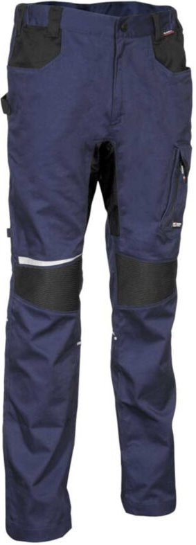 Cofra Arbeitshose Knien aus Rippstrick, Stretch blau 44