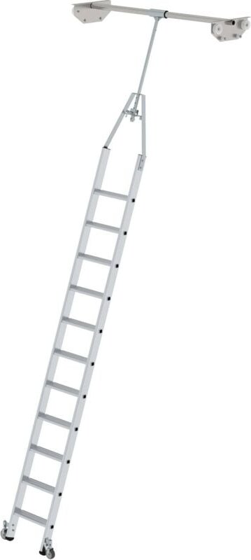 Günzburger Steigtechnik - Stufen-Regalleiter drehbar für Doppelregal 11 Stufen - 044511