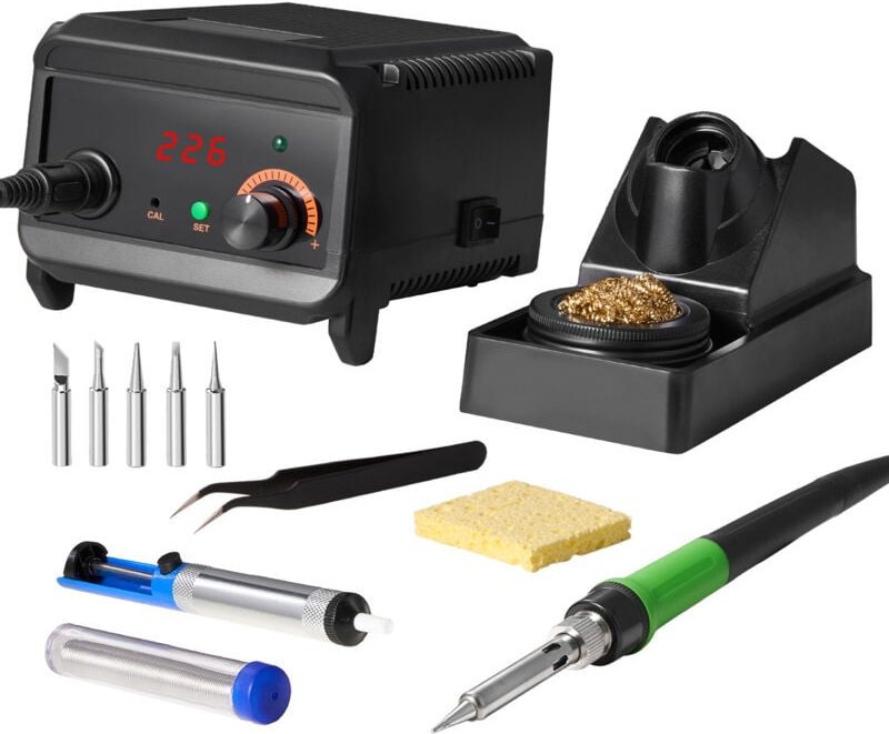 Mophorn - Lötkolbenstation von, digitales 75-W-Kit, mit Temperaturregelung von 50–450 °c, integriertem Transformator und...
