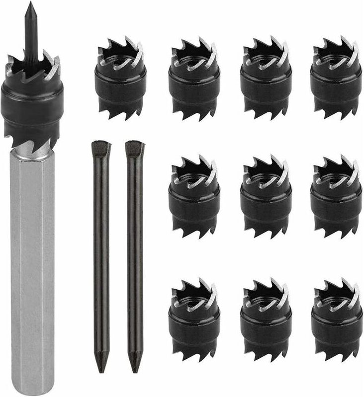 Gotrays - 13 Stück 3/8 Zoll doppelseitige rotierende Punktschweiß-Entfernungsbits und 2 Stück Metall-Ersatzschneider für...