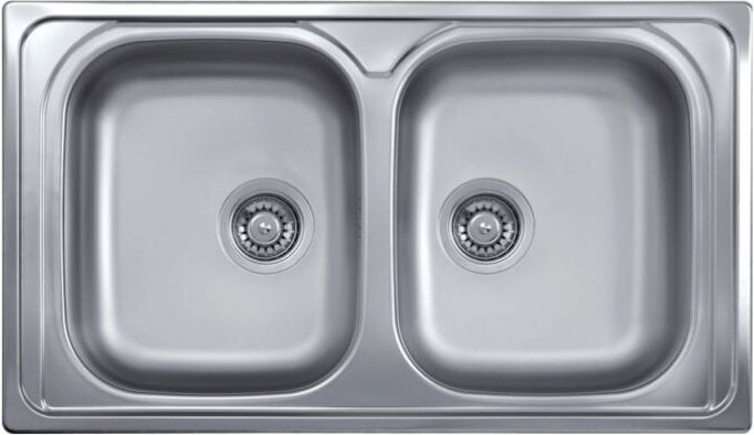 Spüle 86x50 2 Becken SAXT322A