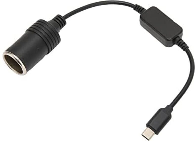 Ej.life - Sxhlseller 5V usb c auf Zigarettenanzünder Adapter, 11,8 Zoll 5V usb c Stecker auf 12V Zigarettenanzünder Buch...