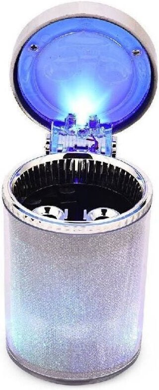 Trade Shop Traesio - Trade Shop - auto aschenbecher led licht aschenbecher HT-068 glas büro zuhause tragbar -