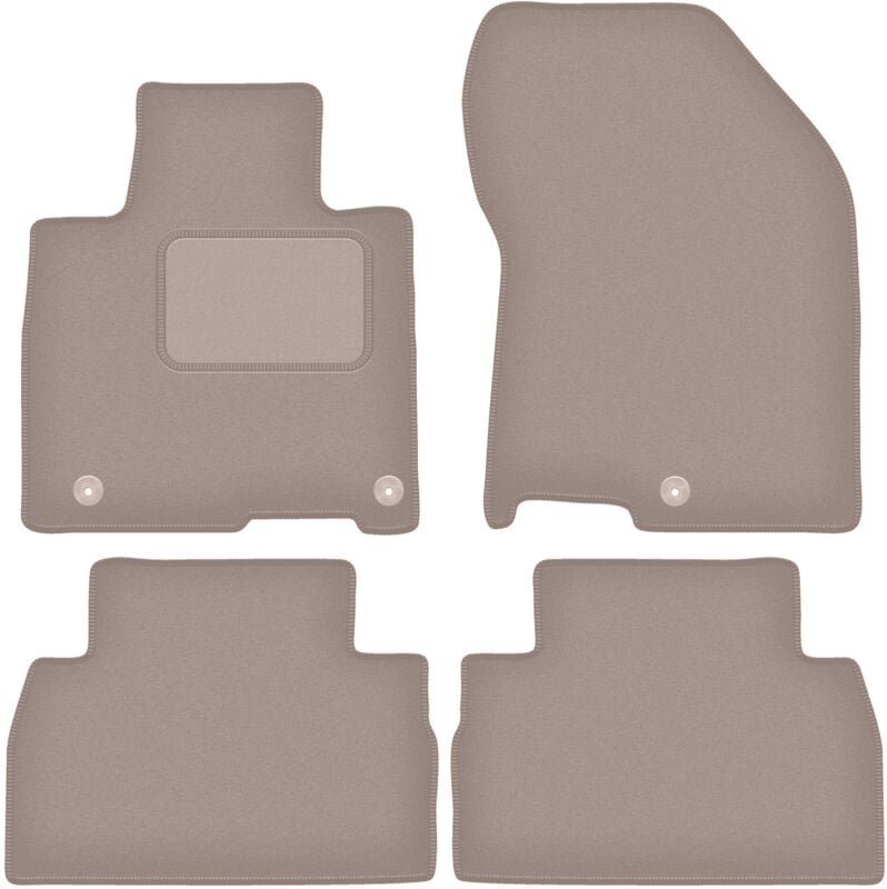 Beige Veloursmatten für: Hyundai SantaFe IV SUV (2018-)