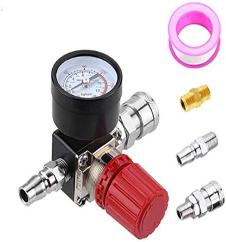 Connected Pressure Control Valve 120psi 12bar-1/4 Pneumatischer Druckregler - Tigrezy