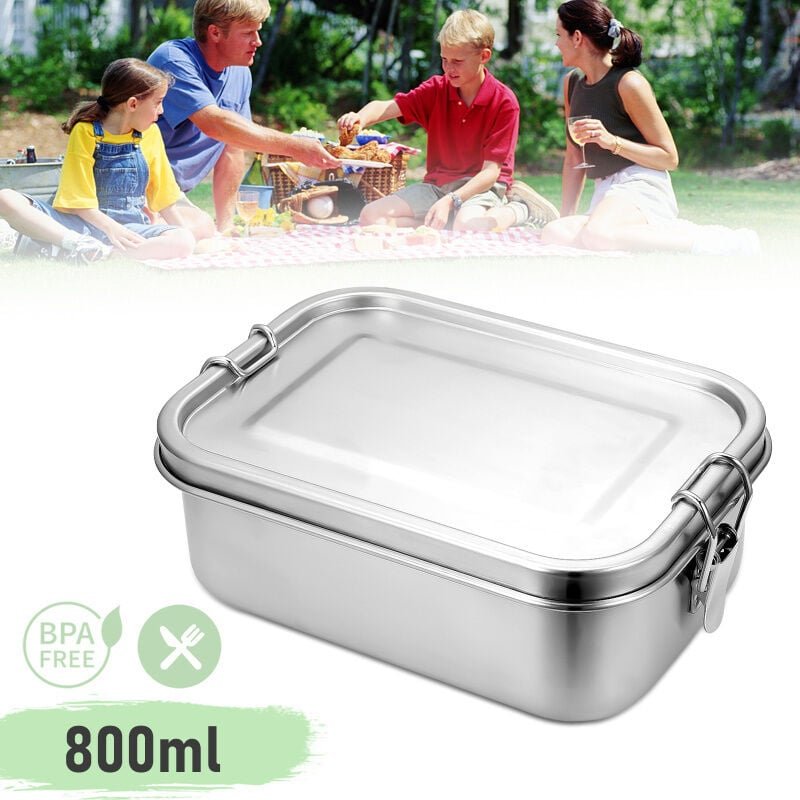 Vingo - swanew 800ml Brotdose ohne Plastik bpa frei brotdose edelstahl Edelstahl Lunchbox