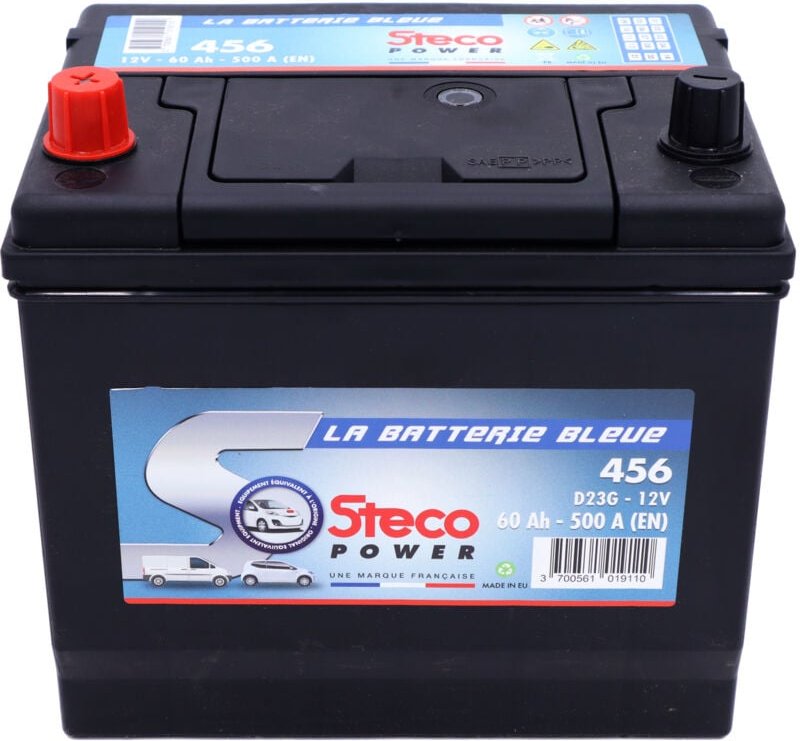 Batterie 12V 60Ah 500A 230x173x220 stecopower - 456