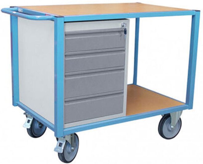 Werkstattwagen mit 1 Schubladenblock und 1/2 Blechplatte 500 kg Fimm 880002989