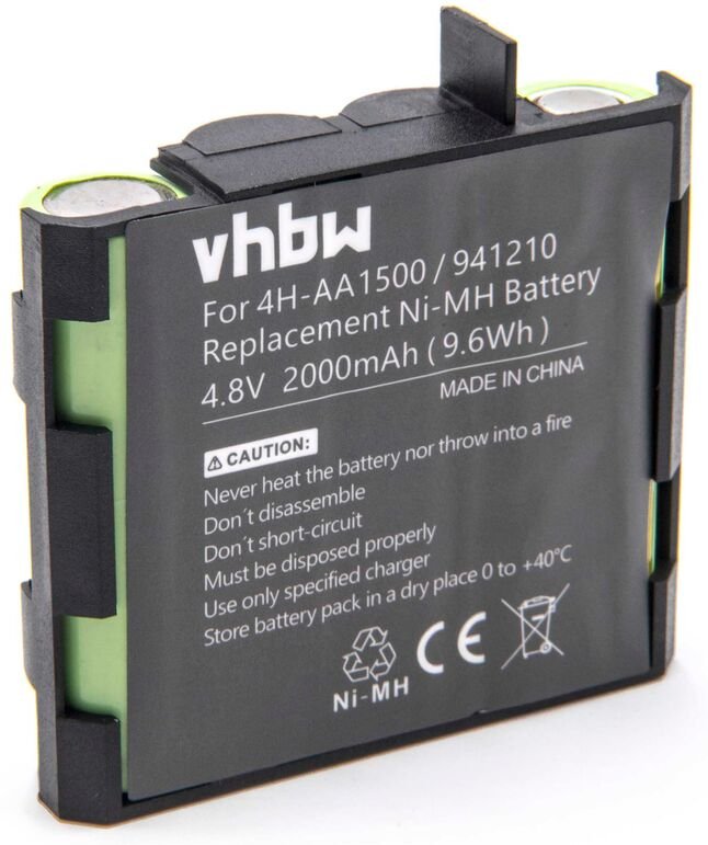 NiMH Akku 2000mAh (4.8V) kompatibel mit Medizintechnik Ersatz für Muskelstimulator Compex PerformanceE Mi-Ready, Runner,...