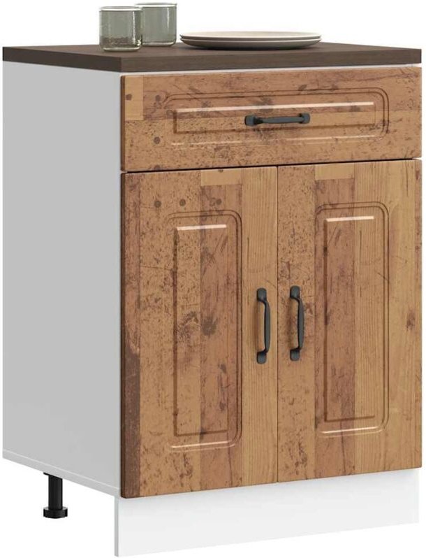 Küchenunterschrank Kalmar Altholz-Optik Holzwerkstoff - Vidaxl