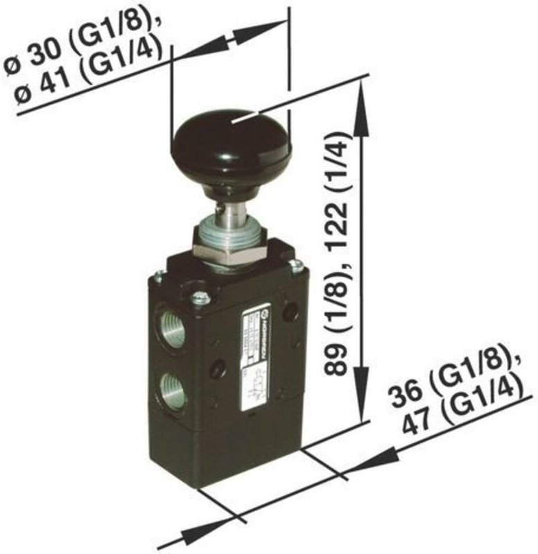 Imi Norgren Mechanischbetätigtes Pneumatik-Ventil 03040402 Gehäusematerial Aluminium 1 St.