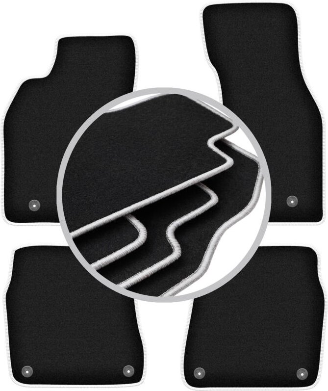 CARLUX-SILVER Automatten für: Audi A6 C5 4.2L Limousine, Kombi, Avant (1997-2004)