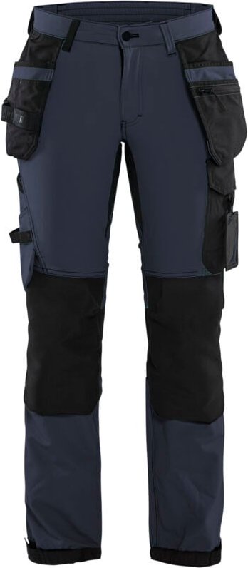 Arbeitshose für Handwerkerinnen Stretch 4D Damen 7192 - Dunkelmarine/Schwarz L - FR(44) - SE(C42) - Standards