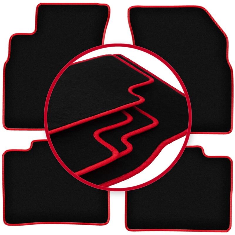 CARLUX-RED Autofußmatten für: Kia Optima II Limousine (2005-2010)