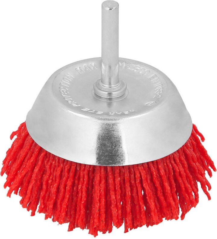 Nylon-Topfbürste ø 75 m. 1/4'. Nylon-Schleifbürste. Nylon-Bohrbürste, Nylon-Schleifdrahtbürste