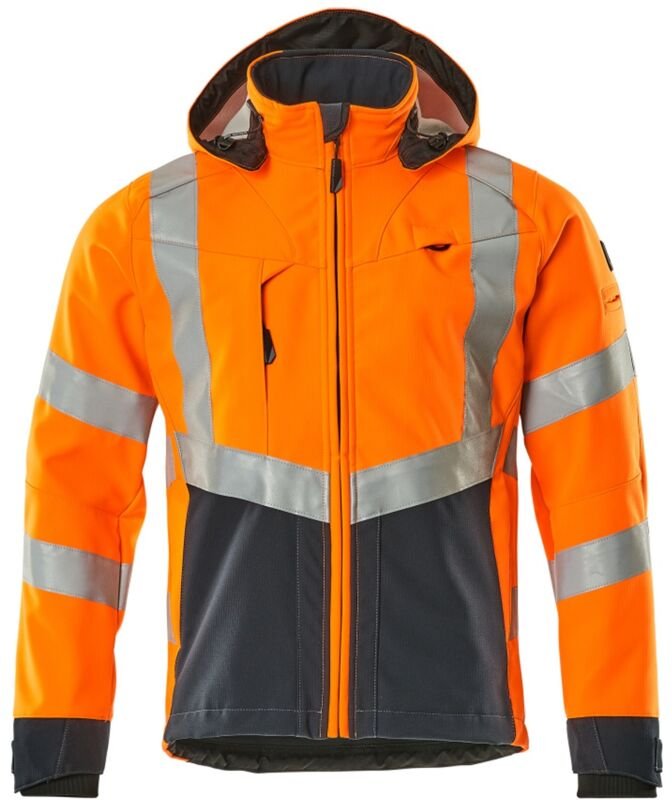 Safe supreme Soft Shell Jacke Blackpool 15502-246-14010 Gr. 2XL orange/schwarzblau - Mascot