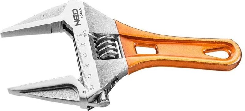 Thumbnail - NEO TOOLS Verstellbarer Schraubenschlüssel, kurz, 185 mm (0–53 mm), kompakt und langlebig
