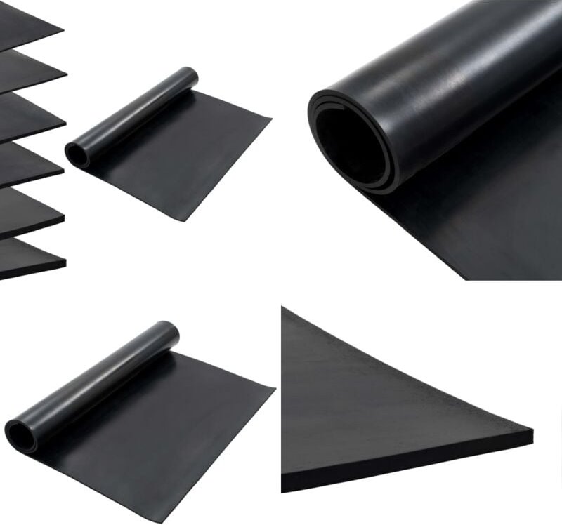 Bodenmatte Rutschfest Gummi 1,2x2 m 8 mm Glatt - Gummierung - Bodenmatte - Gummiboden - Anti-Rutschmatte - Industriebode...