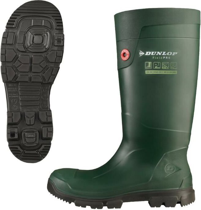 PuroFort Fieldpro Volle Sicherheit (Punkt- und mittlerer Stahlsohle), Wasserstiefel (CG62E33), Gr¤e 39 - Dunlop