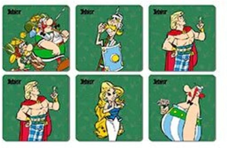 SD Toys Asterix Legionär Untersetzer, Kork, Multicolor, 3x9x9 cm, 6 Stück.