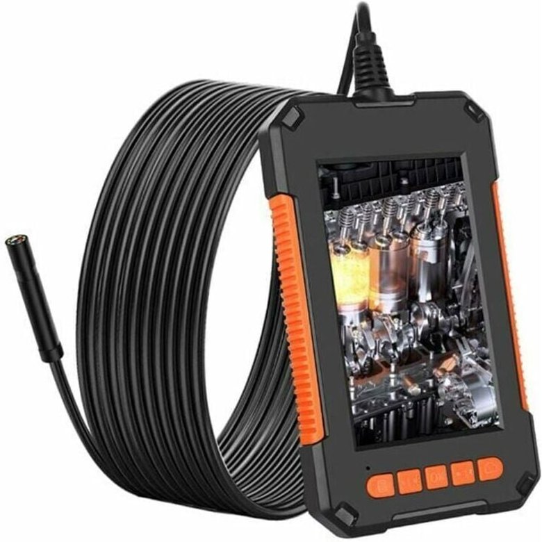 Industrie-Endoskop, 1080P HD-Endoskopkamera, Rohrinspektionskamera, 4,3-Zoll-HD-Bildschirm, 8 LED-Leuchten, 5 m halbstar...