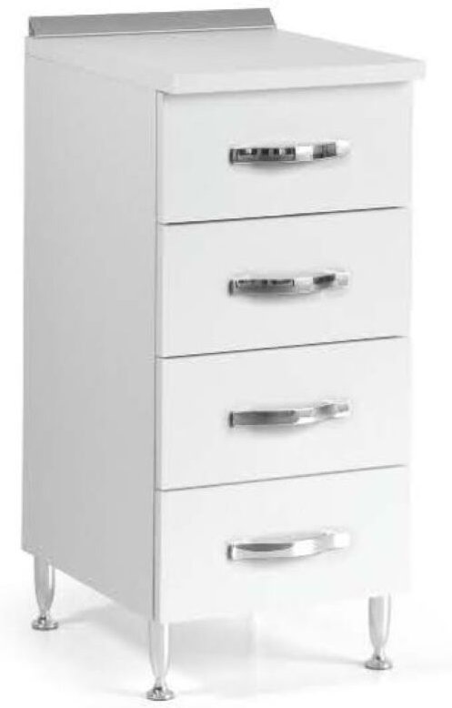 Azur Line - Küchenmöbel Kommode Basis 4 schubladen 40X50X85H weiss