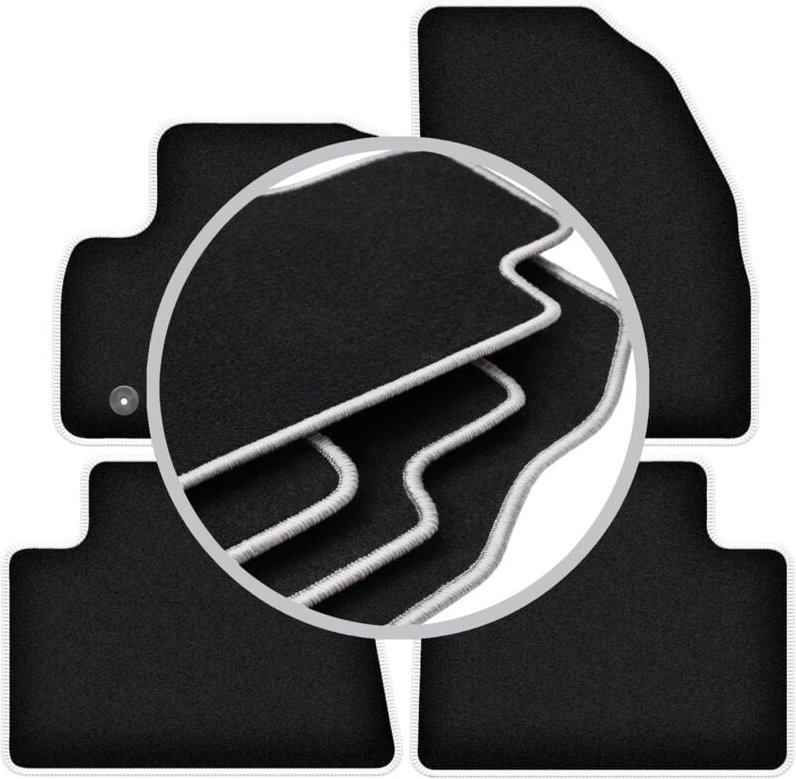 CARLUX-SILVER Autofußmatten für: Ford Kuga MK1 SUV (2011-2013)