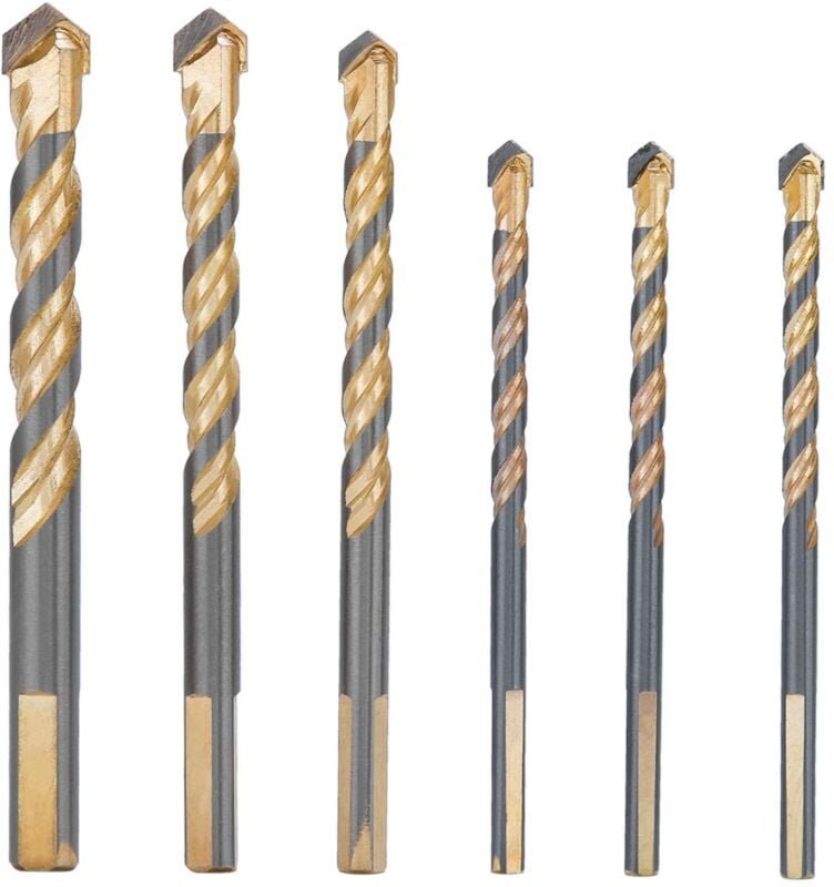6 Stück 6 mm 8 mm 10 mm 12 mm Glasfliesenbohrer Keramikbohrer Porzellanbohrsenker für Marmorglasziegel