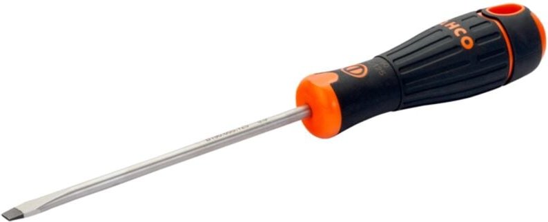 Bahco - fit Schraubendreher für Schlitzschrauben mit 2-Komponenten-Griff 1 mm x 5,5 mm x 125 mm - Einzelhandelsverpackun...