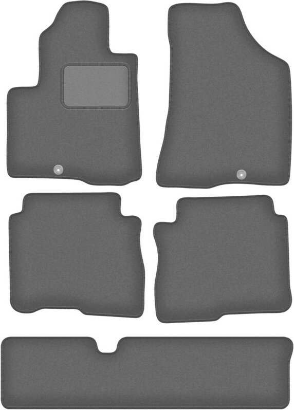 Graphit-Fußmatten für: Hyundai SantaFe II 7-Sitzer (2006-2012)