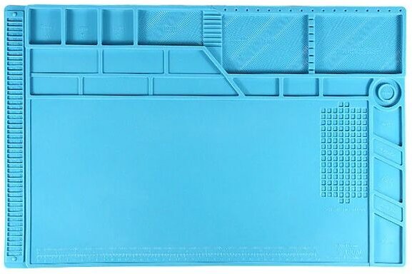 Alovez - 550 x 350 mm Antistatikmatte Wärmedämmung Löten Handy-Reparatur-Pad Arbeitstisch mit magnetischer Teileadsorpti...
