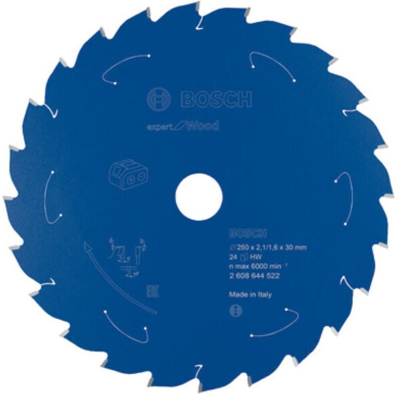 Kreissägeblatt für Akkusägen Expert for Wood, 254 x 2,1/1,6 x 30, 24 Zähne