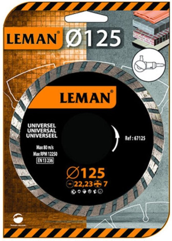 Thumbnail - Diamant-Trennscheibe Universal - d. 230 x 2.8 x 22.23 mm - ht. 7 mm - Beton Leman 67230