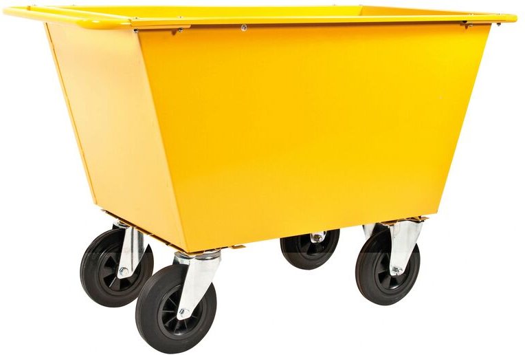 Kongamek Abfallwagen 1220x580x760mm mit Gummibereifung und 200l Volumen