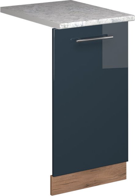 Vicco - Geschirrspülblende Fame-Line, Dunkelblau Hochglanz, 45 cm , ap Marmor