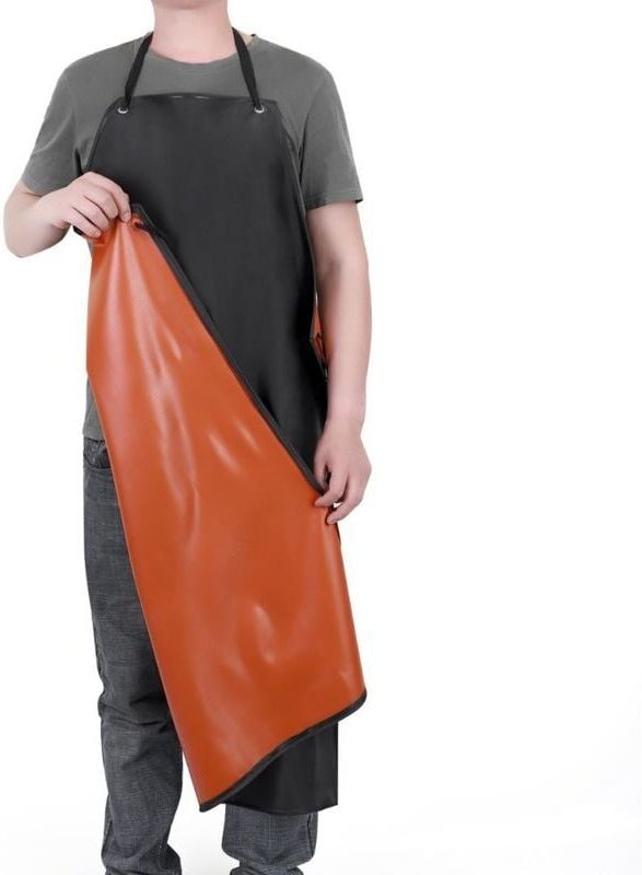 Thumbnail - Dünne Arbeitsschürze aus PVC, leichte, wasserdichte Schürze, Unisex-Schlachthaus-Gartenschürze, öl- und wasserabweisende...