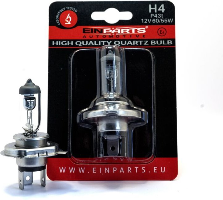 EinParts Halogenlampe H4 12V 3000K Gelb 60/55W P43t, 1 Stück