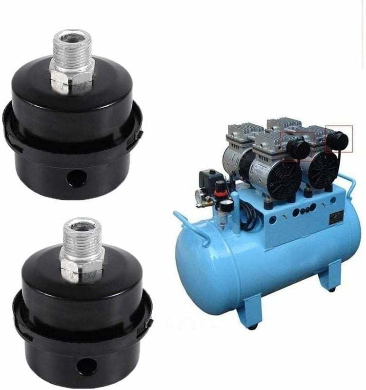 Stück Metall-Luftkompressorfilter, 1/2 Zoll 20 mm Luftkompressor-Schalldämpfer, Luftkompressor-Schalldämpferfilter, Luft...
