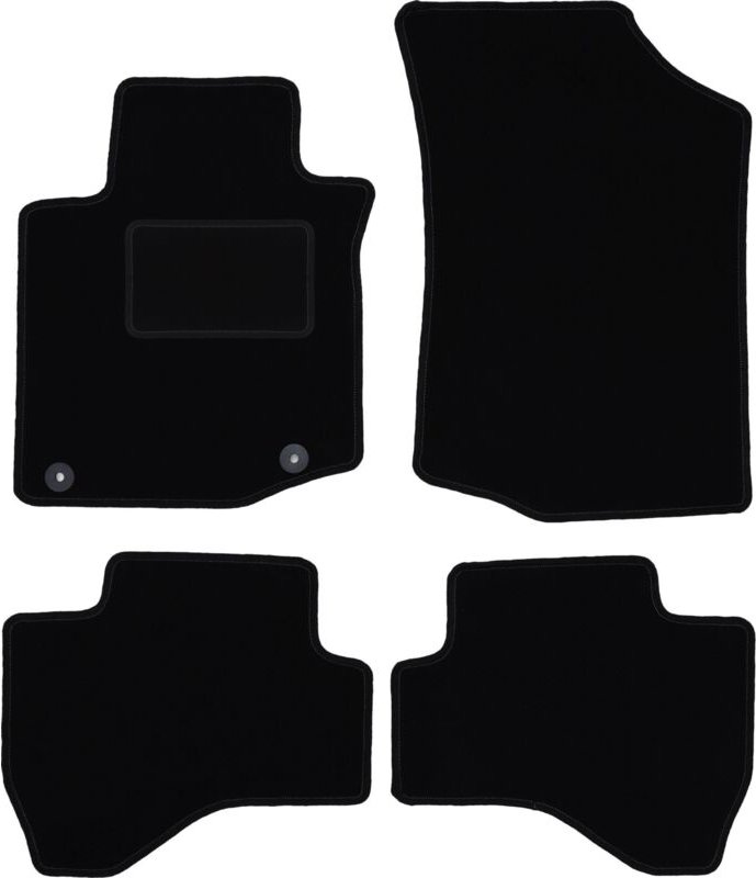 Schwarze Veloursmatten für: Citroen C1 I Fließheck (2005-2014)