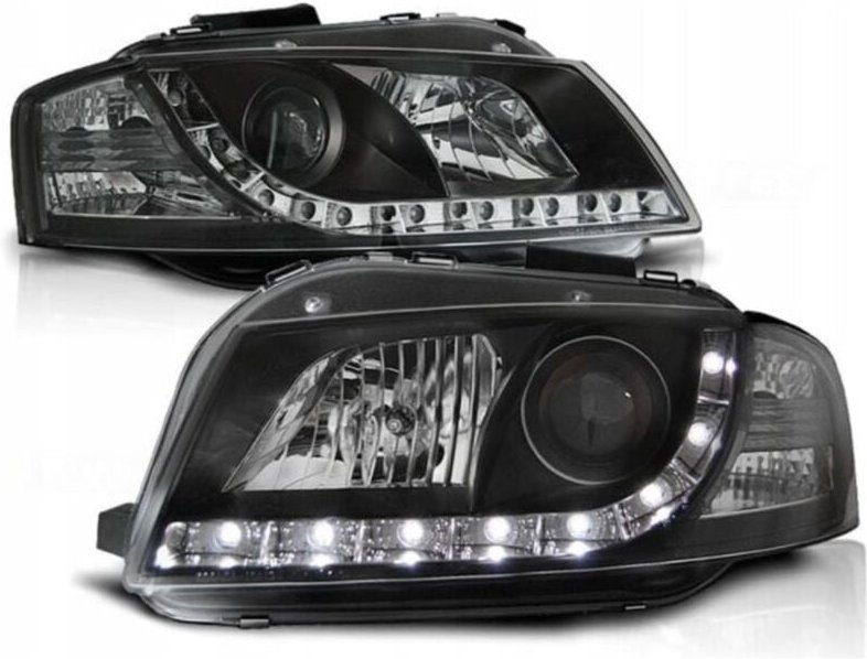 Stilvolle Scheinwerferlampen für AUDI A3 8P von 2003 bis 2008 + LED-Leuchtmittel