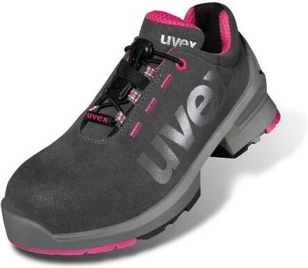 Uvex - 1 ladies Sicherheits-Halbschuh Gr.37 W11 S2 esd sr grau/pink 8562.8