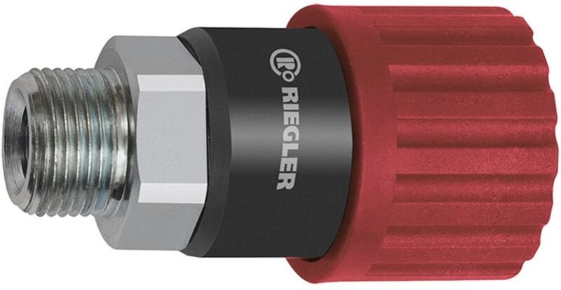 Dreh-Sicherheitskupplung nw 6, iso 6150 c, Stahl, g 1/2 ag - Riegler