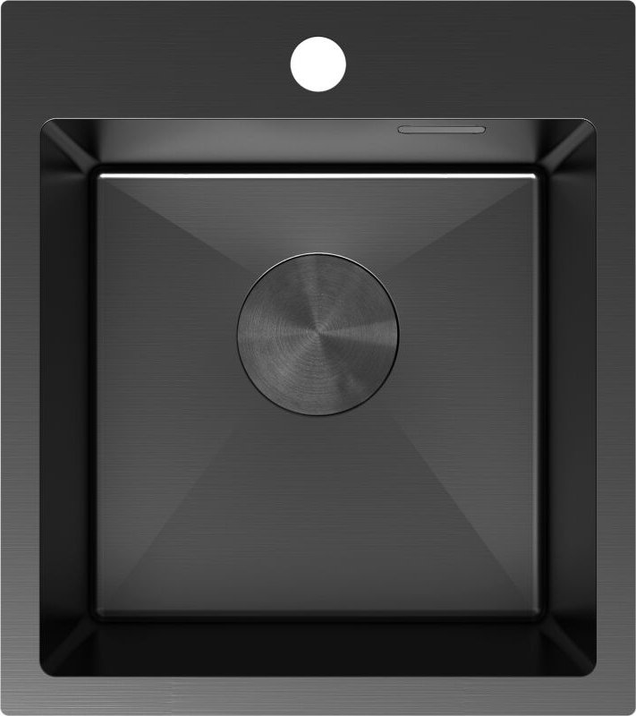 Mexen - Solix Edelstahlspüle 1-Becken 400 x 450 mm, schwarz - 6401401000-70